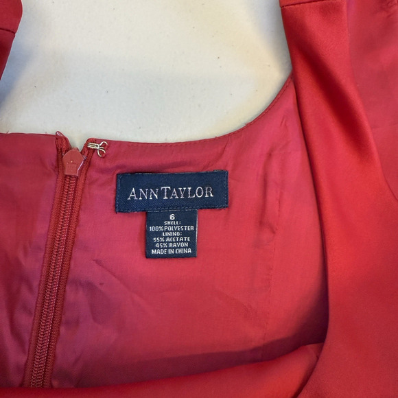 Vtg Ann Taylor Womens Y2K Maxi Dress Size 6 Red Formal Prom Whimsigoth Vamp - Picture 4 of 7